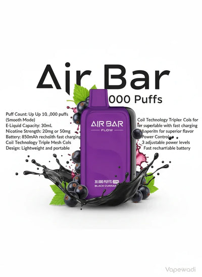 Air Bar Flow 30000 Puff Black Current
