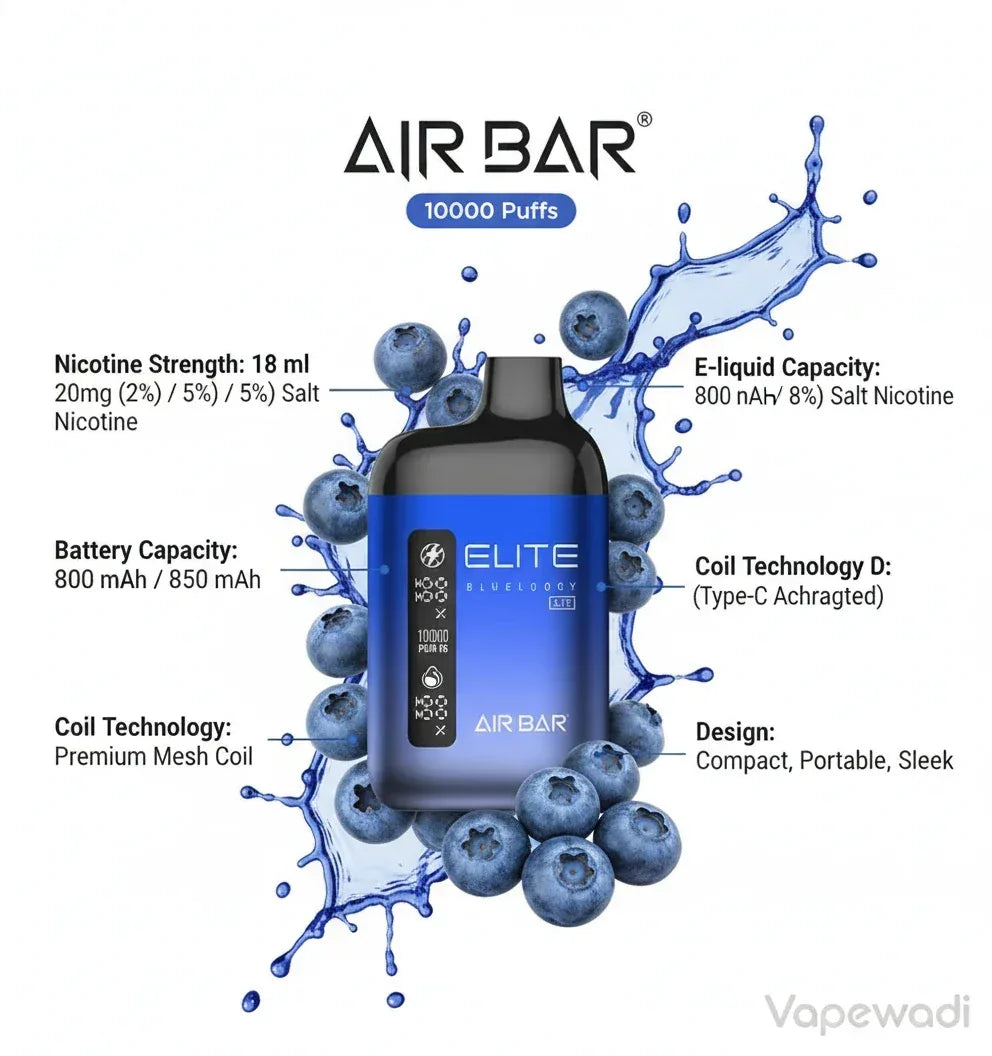 Air Bar Elite 10000 Puffs Disposable Vape – Multiple Flavors