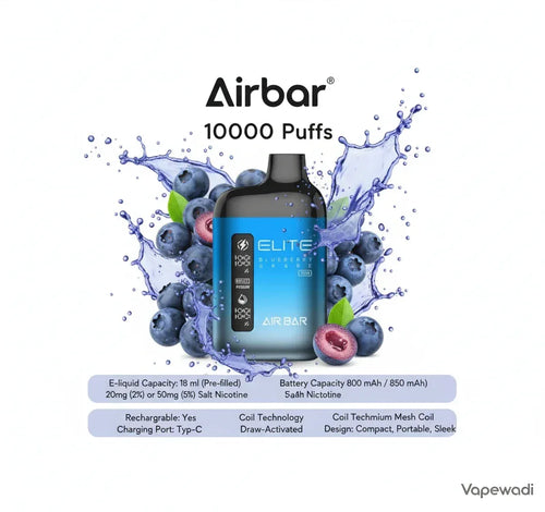 Air Bar Elite 10000 Puffs Disposable Vape – Blueberry Grape