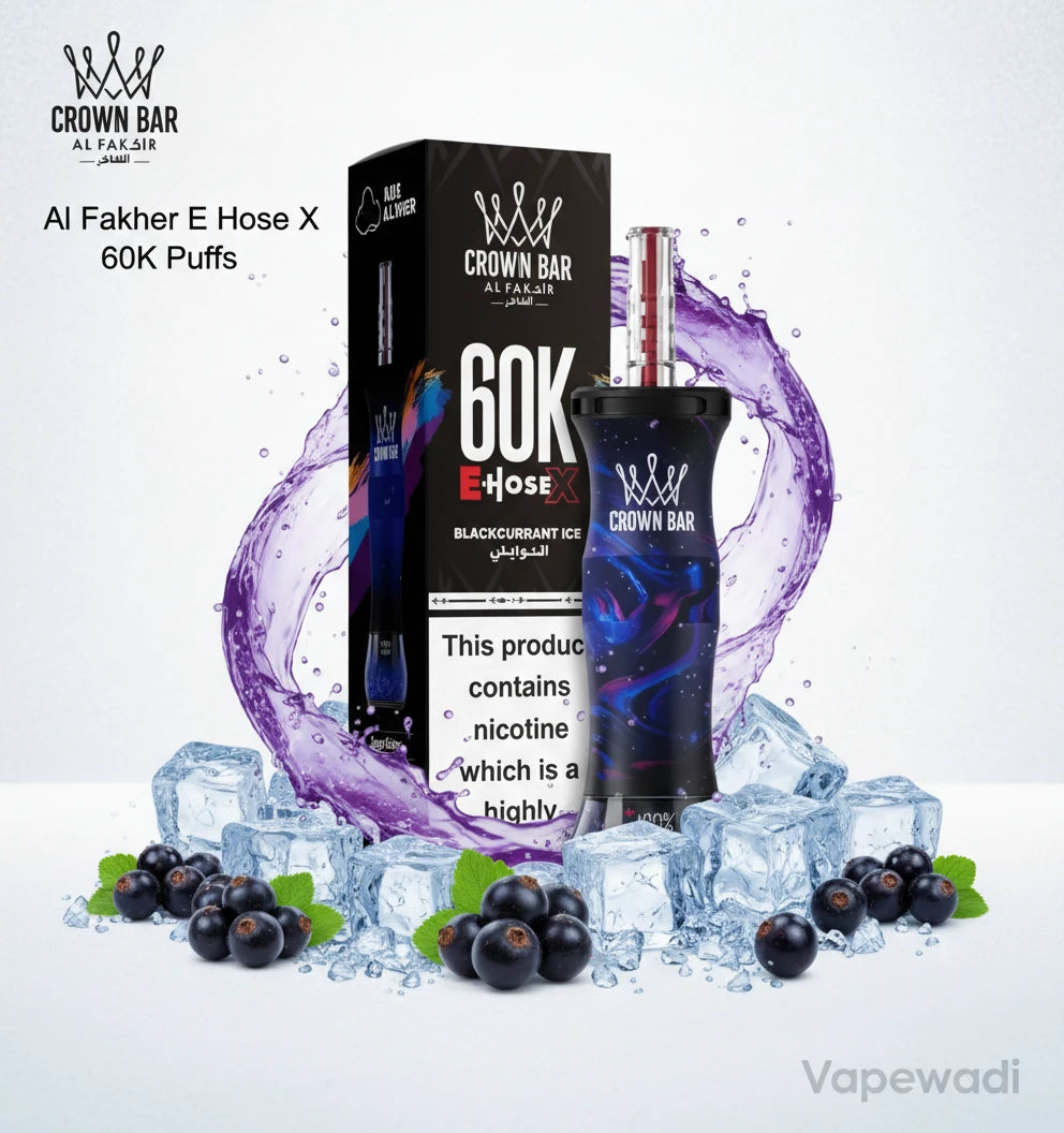 Al Fakher Crown Bar 60K Puffs E-Hose X Disposable Shisha Riyadh