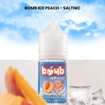 BOMB ICE PEACH SALTNIC 30ml (30mg/50mg) in Riyadh - Vapewadi | Premium Disposable Vapes in Riyadh