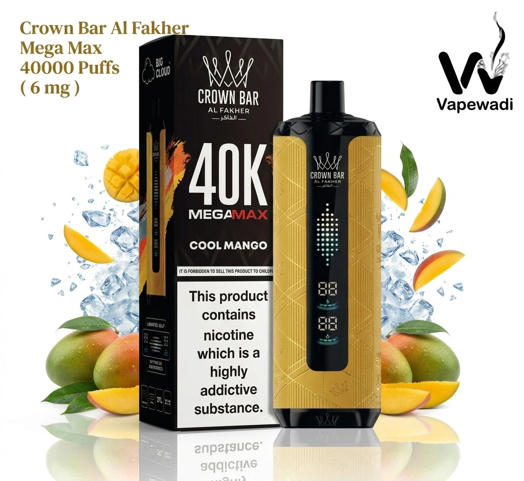 Al Fakher Crown Bar Mega Max 40,000 Puffs DTL (6mg)
