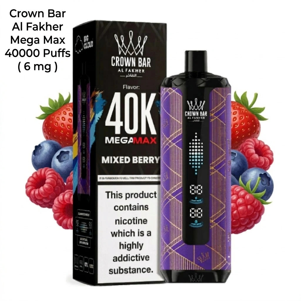 Al Fakher Crown Bar Mega Max 40,000 Puffs DTL (6mg)