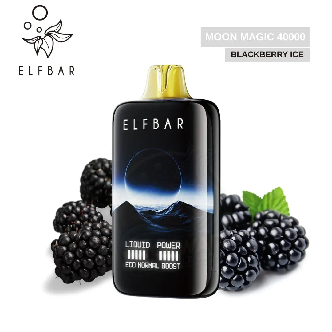 ELFBAR Moon Light 40000 Puffs Rechargeable Curved Screen Adjustable Power & Airflow – 15 Flavors