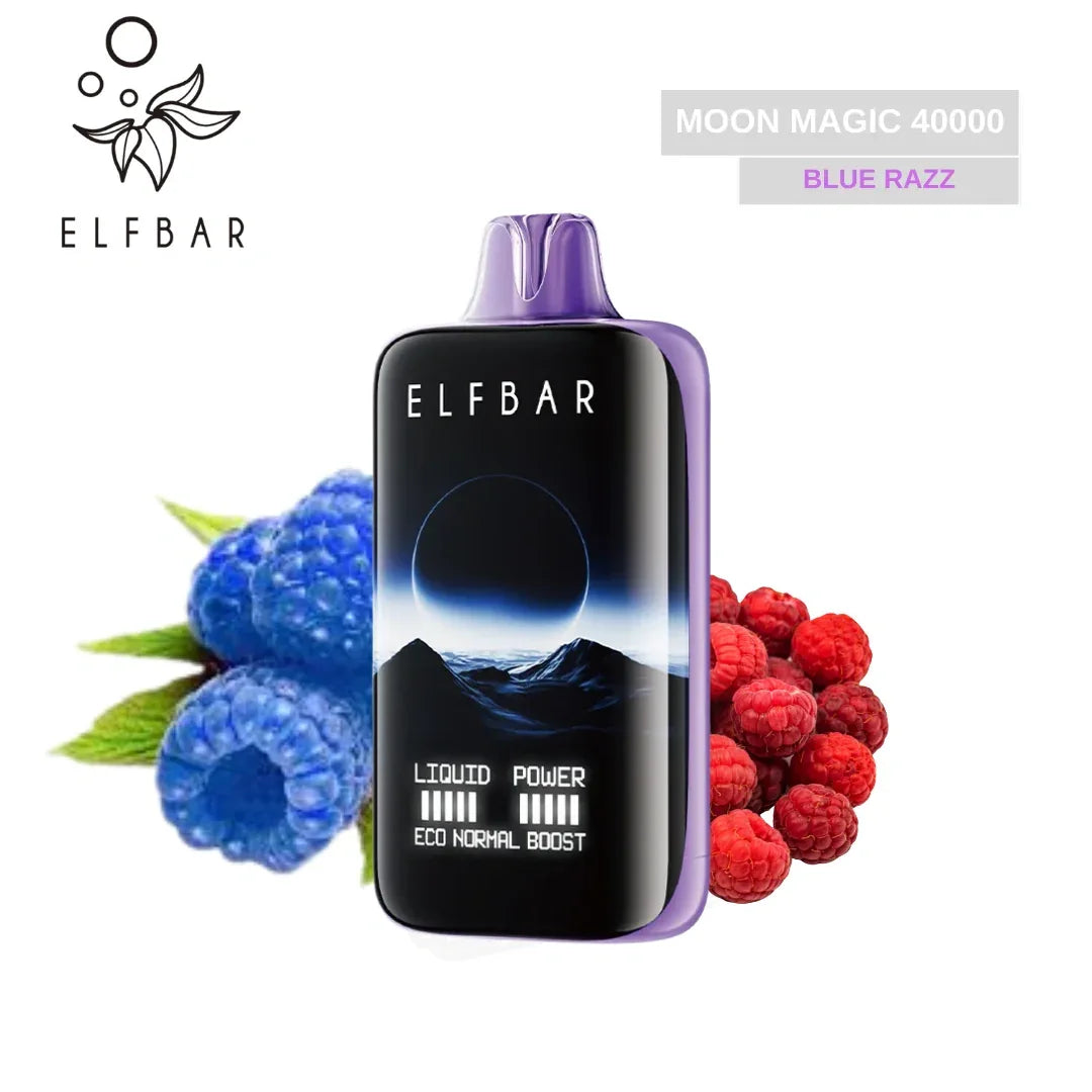 ELFBAR Moon Light 40000 Puffs Rechargeable Curved Screen Adjustable Power & Airflow – 15 Flavors