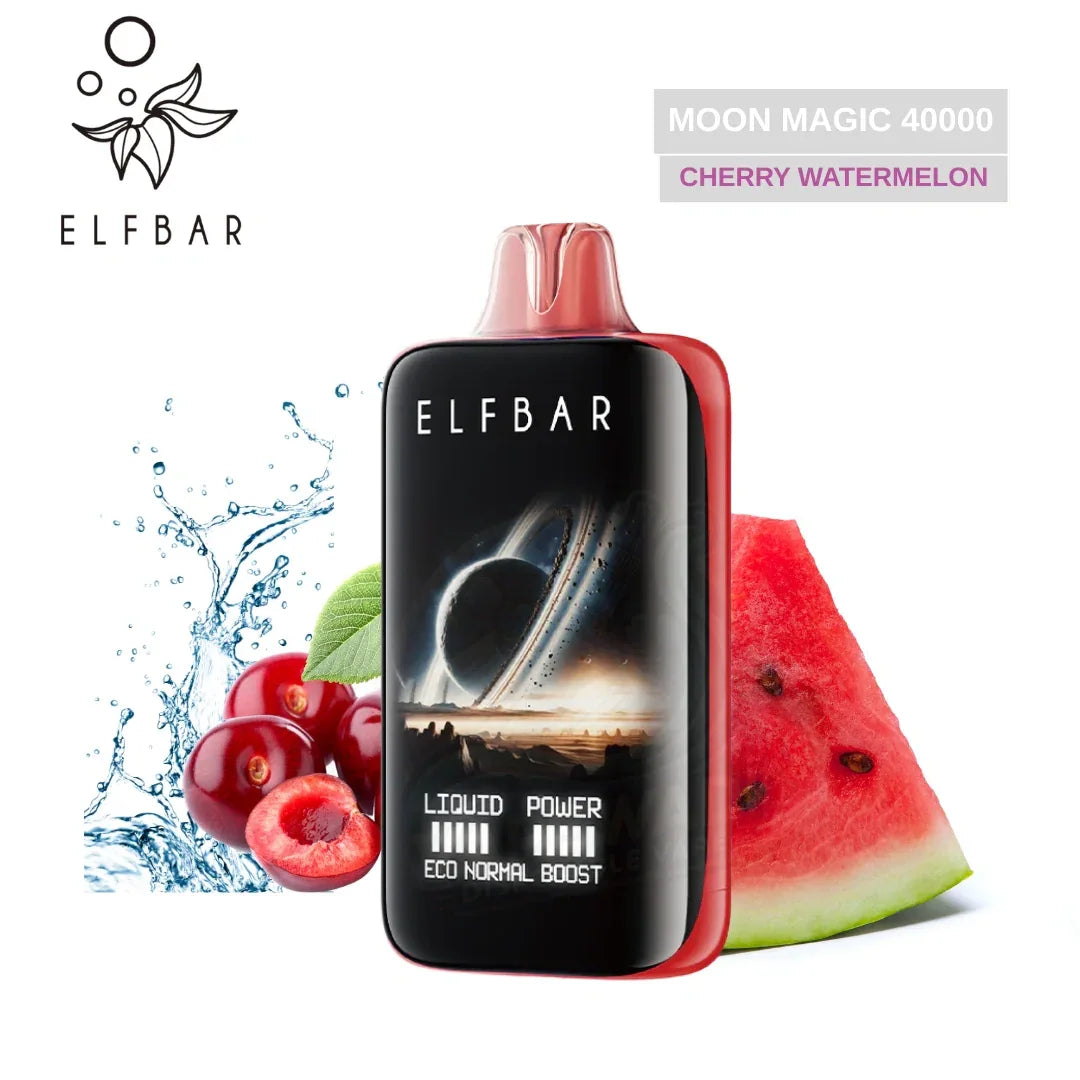 ELFBAR Moon Light 40000 Puffs Rechargeable Curved Screen Adjustable Power & Airflow – 15 Flavors