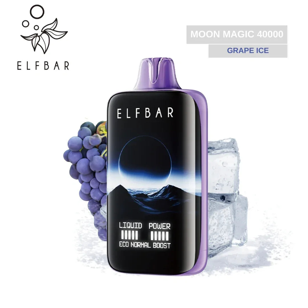 ELFBAR Moon Light 40000 Puffs Rechargeable Curved Screen Adjustable Power & Airflow – 15 Flavors