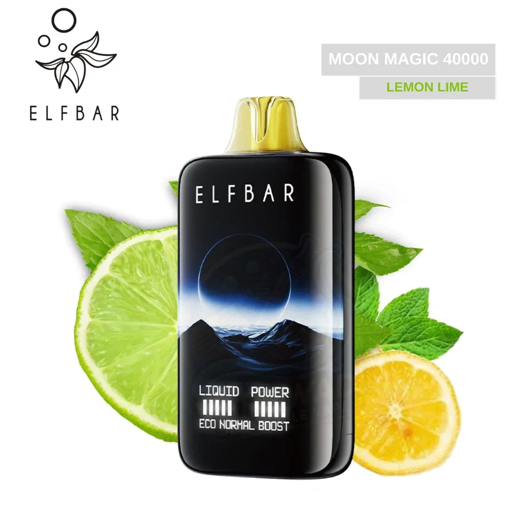 ELFBAR Moon Light 40000 Puffs Rechargeable Curved Screen Adjustable Power & Airflow – 15 Flavors