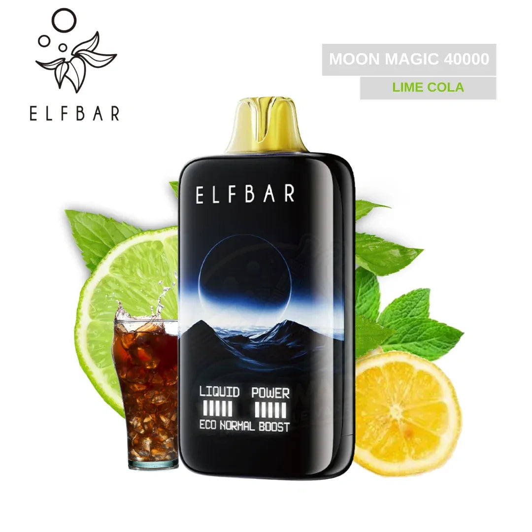 ELFBAR Moon Light 40000 Puffs Rechargeable Curved Screen Adjustable Power & Airflow – 15 Flavors