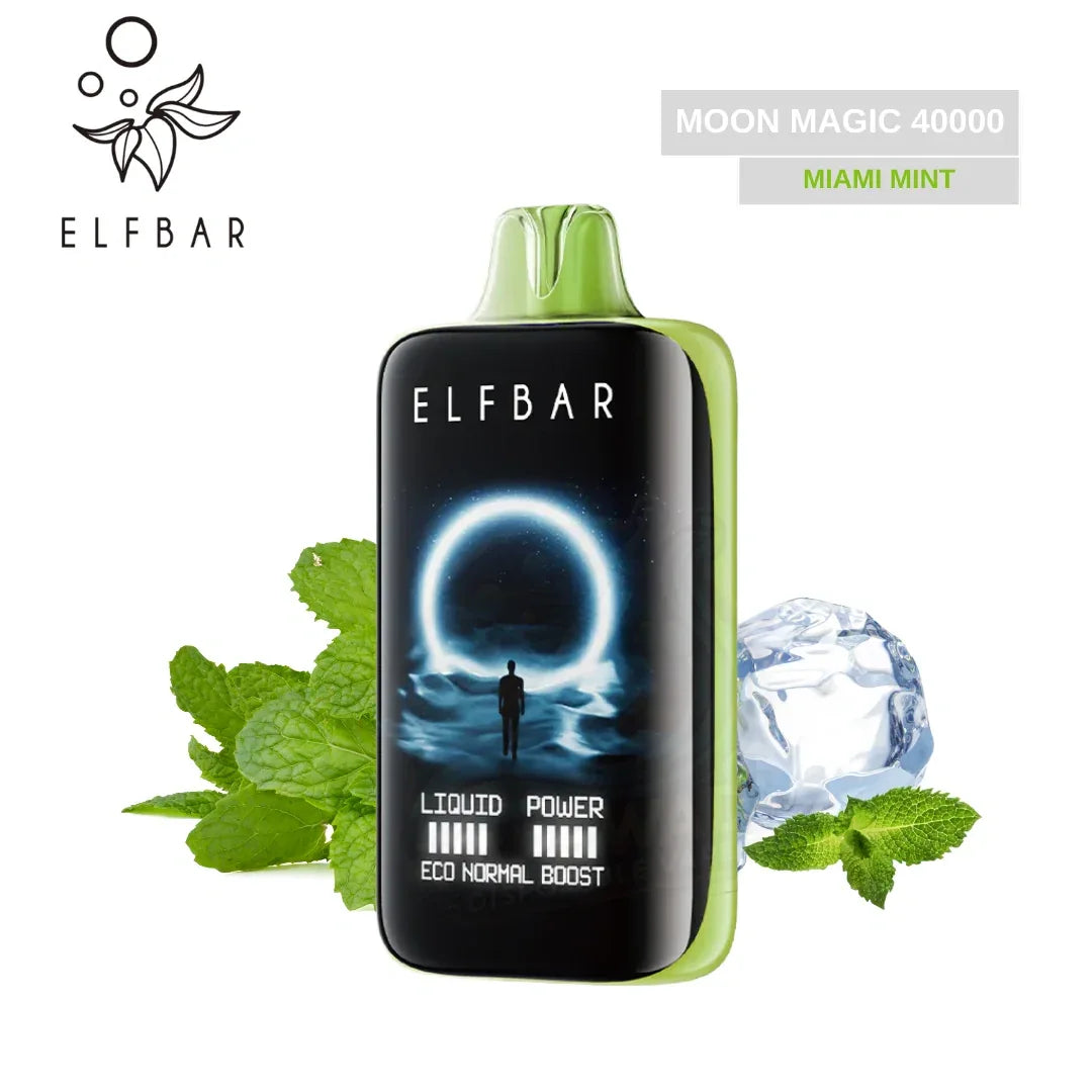 ELFBAR Moon Light 40000 Puffs Rechargeable Curved Screen Adjustable Power & Airflow – 15 Flavors
