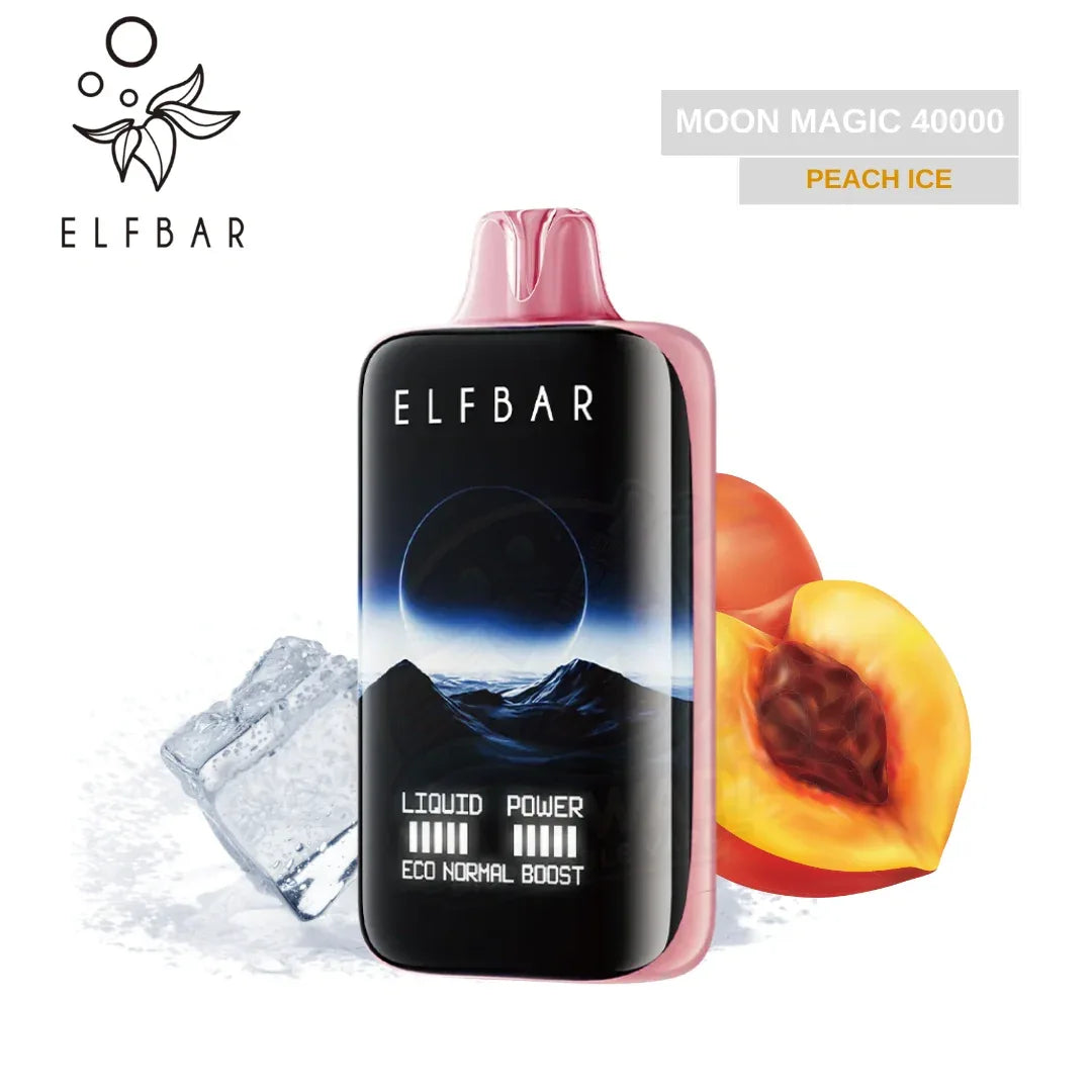 ELFBAR Moon Light 40000 Puffs Rechargeable Curved Screen Adjustable Power & Airflow – 15 Flavors