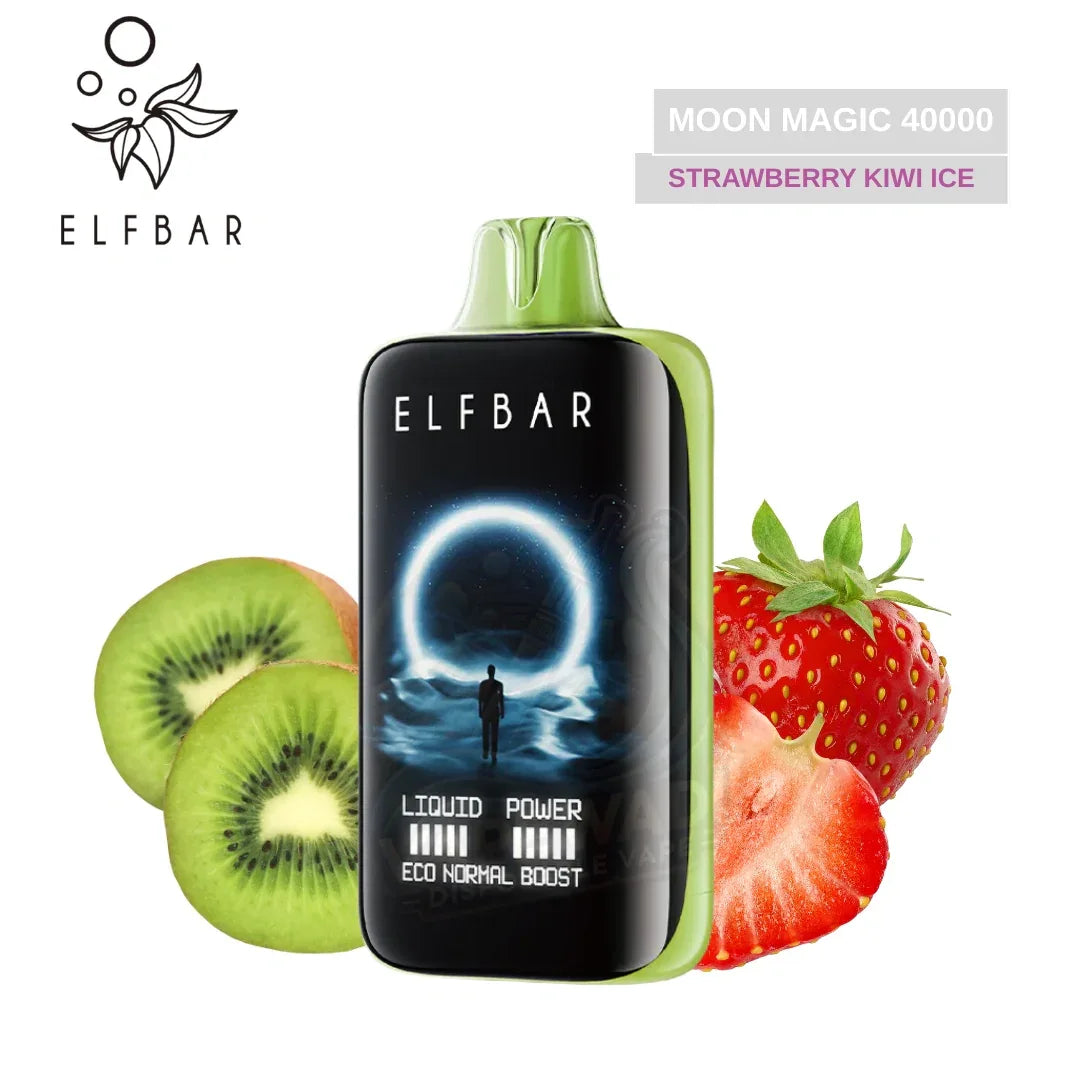 ELFBAR Moon Light 40000 Puffs Rechargeable Curved Screen Adjustable Power & Airflow – 15 Flavors