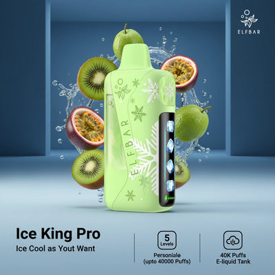 Elf Bar Ice King Pro 40000 Puffs Disposable Vape – Kiwi Passion Fruit Guava | Riyadh Same Day Delivery