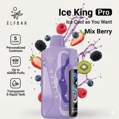 ELFBAR Ice King Pro 40000 Puffs Disposable Vape - Mix Berry