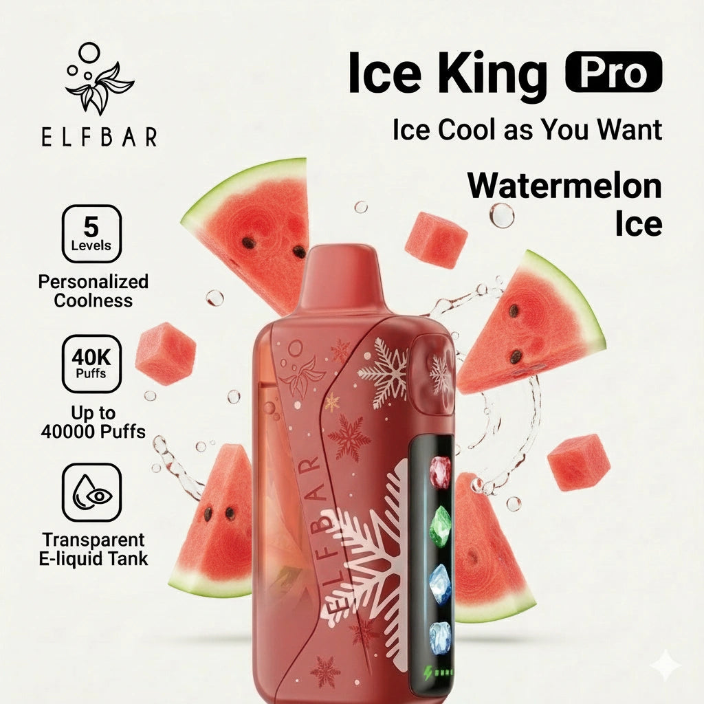 Elf Bar Ice King Pro 40000 Puffs Disposable Vape – Watermelon Ice | Riyadh Same Day Delivery