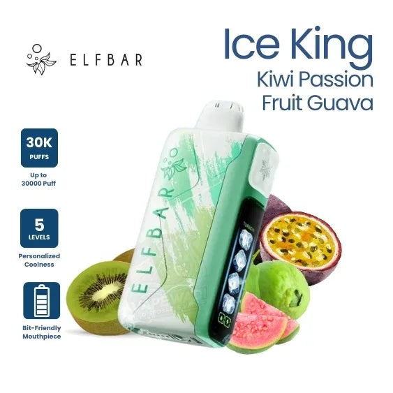 Elf Bar Ice King 30,000 Puffs Disposable Vape - Kiwi Passion Fruit Guava