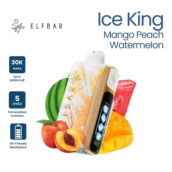 Elf Bar Ice King 30,000 Puffs Disposable Vape - Mango Peach Watermelon