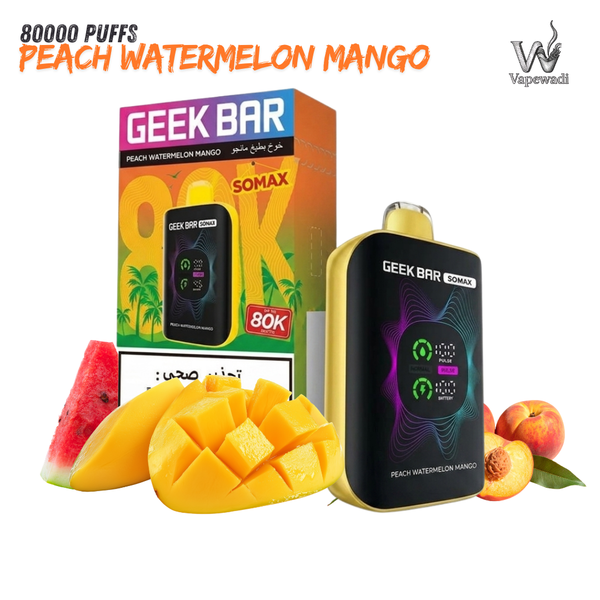 Geek Bar Somax 80000 Puffs – Peach Watermelon Mango | Buy in Riyadh - Riyadh Vape Shop