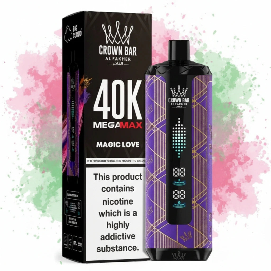 Al Fakher Crown Bar Mega Max 40000 Puffs Magic love Flavor