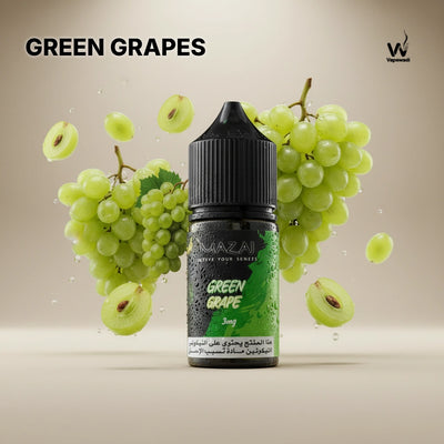 Mazaj Green Grape 3mg 30ml - Premium Salt Nic Vape Juice Riyadh