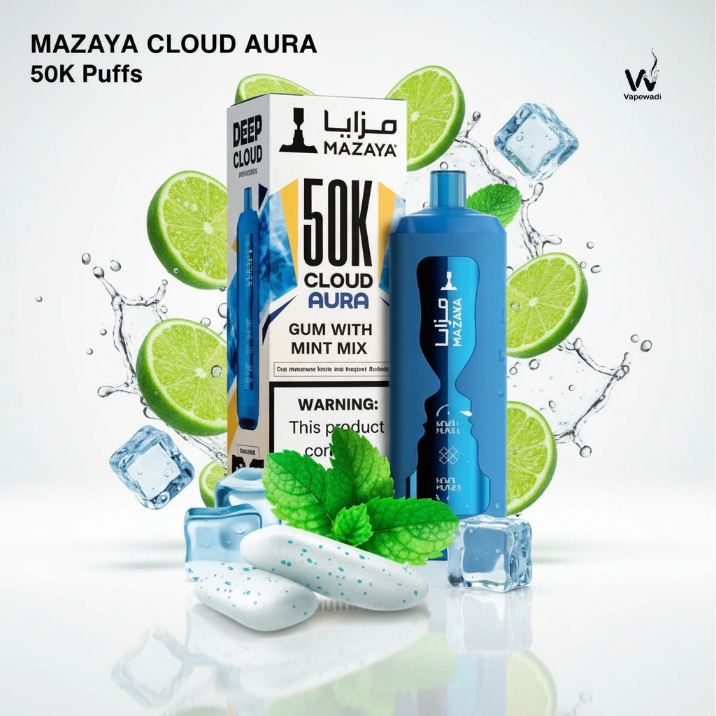 Mazaya Cloud AURA 50000 Puffs Disposable Vape - 18 Flavors | Fast Riyadh Delivery