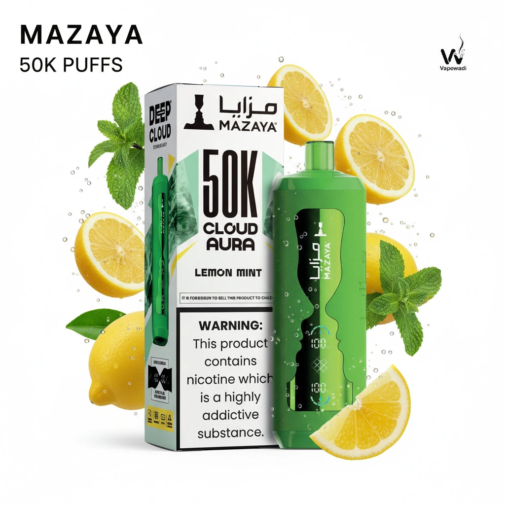 Mazaya Cloud AURA 50000 Puffs Disposable Vape - 18 Flavors | Fast Riyadh Delivery