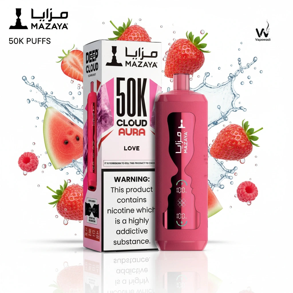 Mazaya Cloud AURA 50000 Puffs Disposable Vape - 18 Flavors | Fast Riyadh Delivery