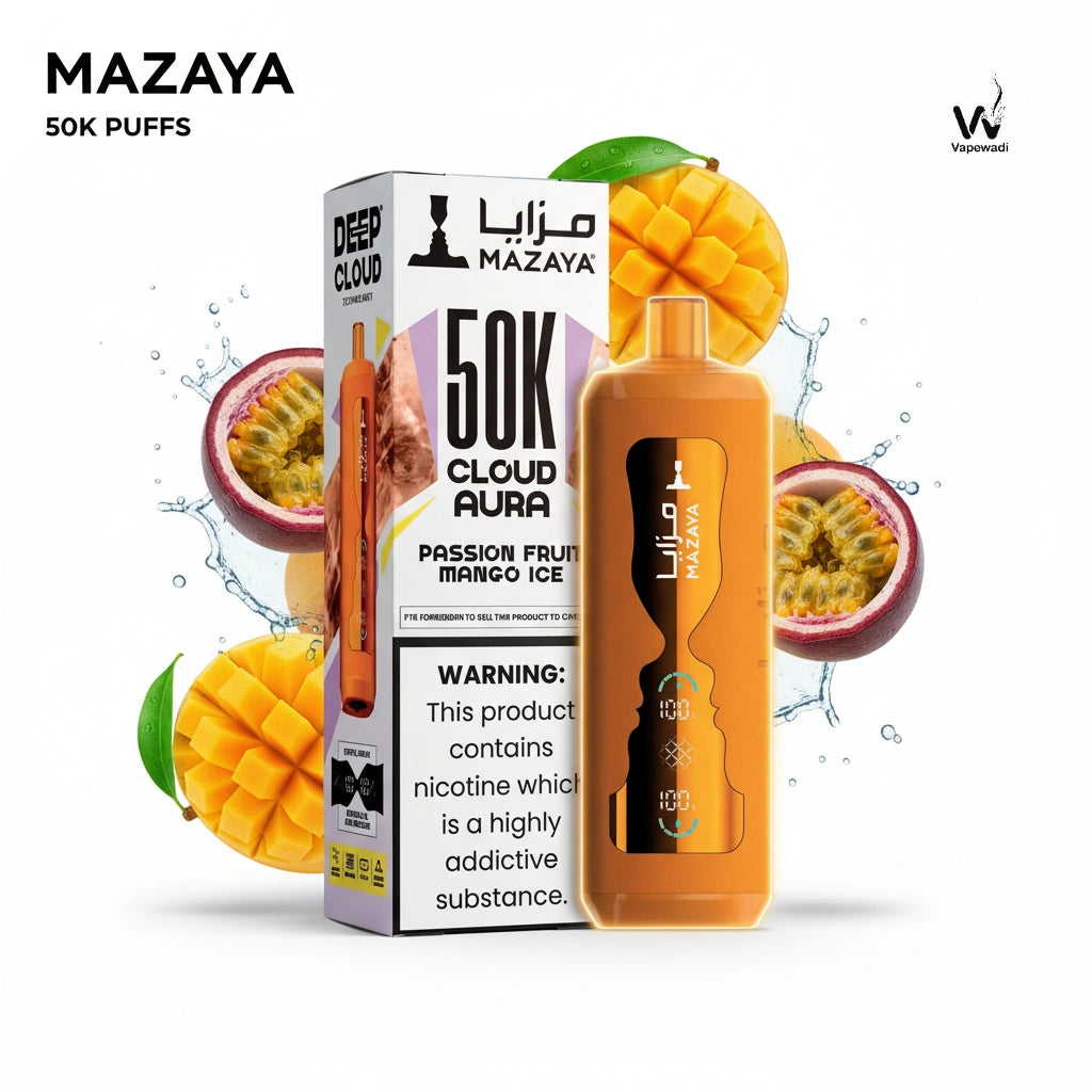 Mazaya Cloud AURA 50000 Puffs Disposable Vape - 18 Flavors | Fast Riyadh Delivery