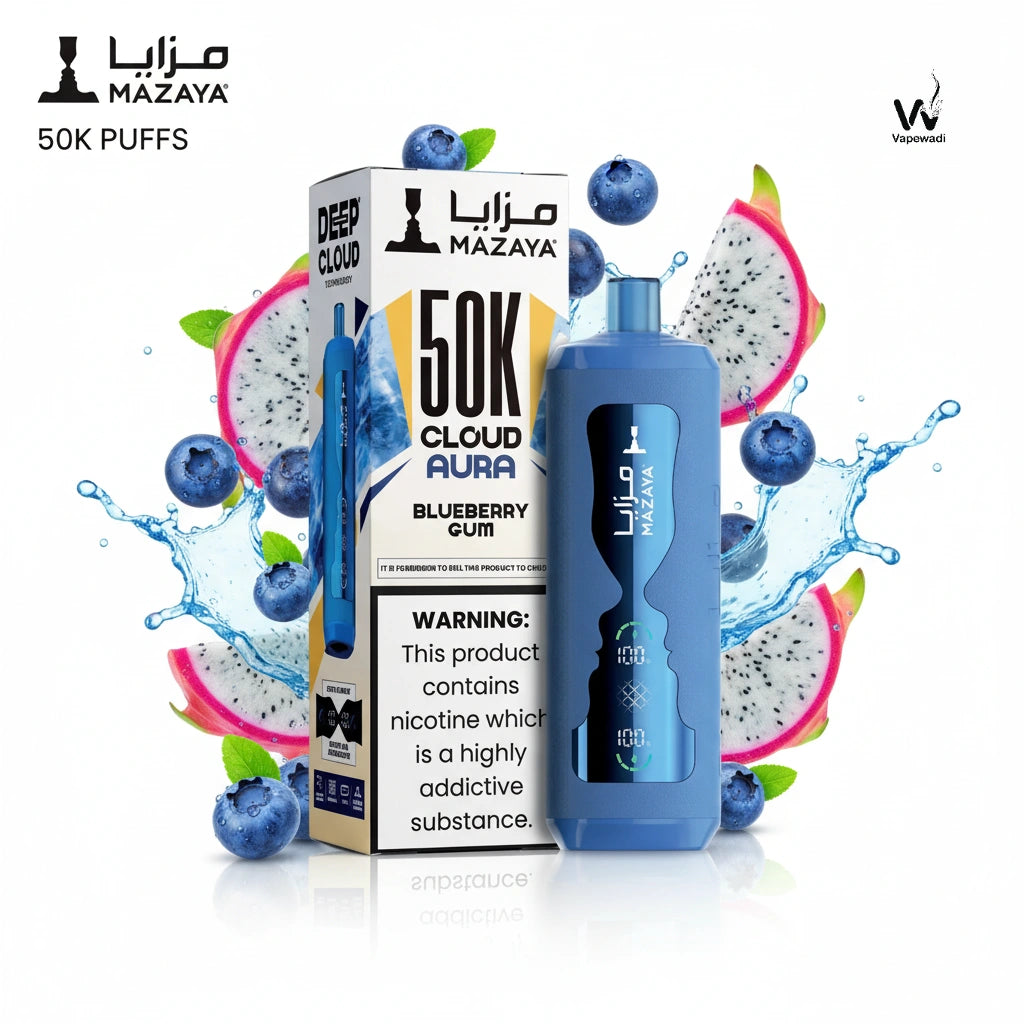 Mazaya Cloud AURA 50000 Puffs Disposable Vape - 18 Flavors | Fast Riyadh Delivery