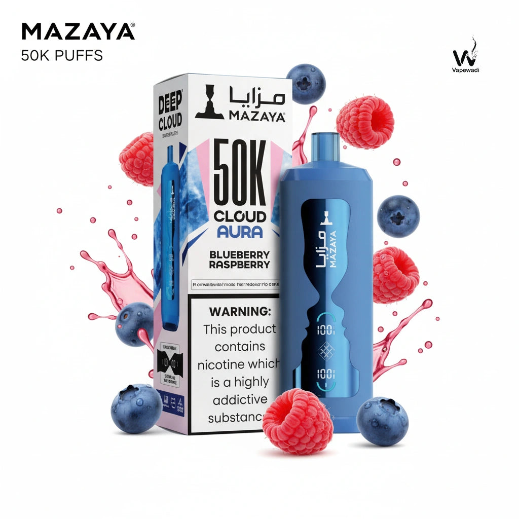 Mazaya Cloud AURA 50000 Puffs Disposable Vape - 18 Flavors | Fast Riyadh Delivery