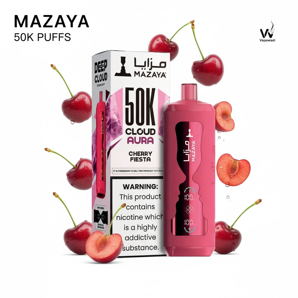 Mazaya Cloud AURA 50000 Puffs Disposable Vape - 18 Flavors | Fast Riyadh Delivery
