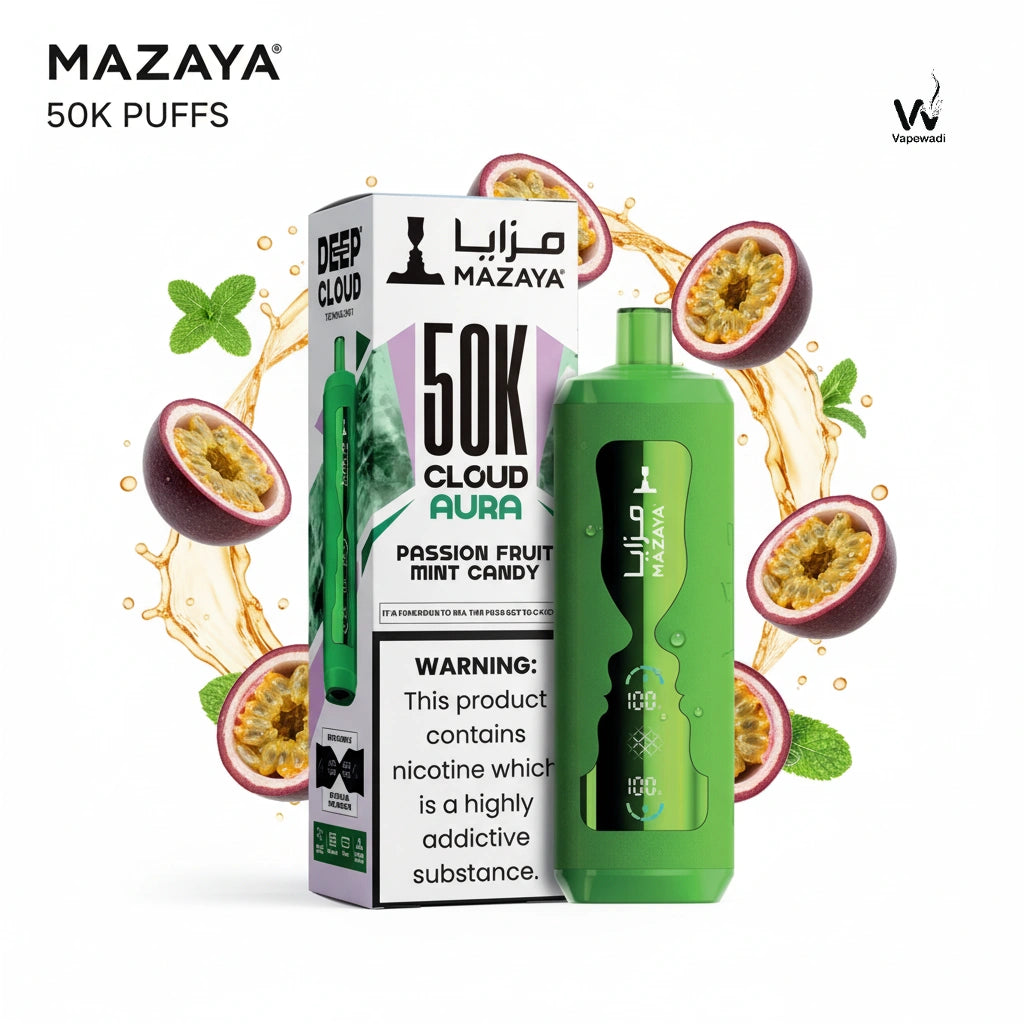Mazaya Cloud AURA 50000 Puffs Disposable Vape - 18 Flavors | Fast Riyadh Delivery