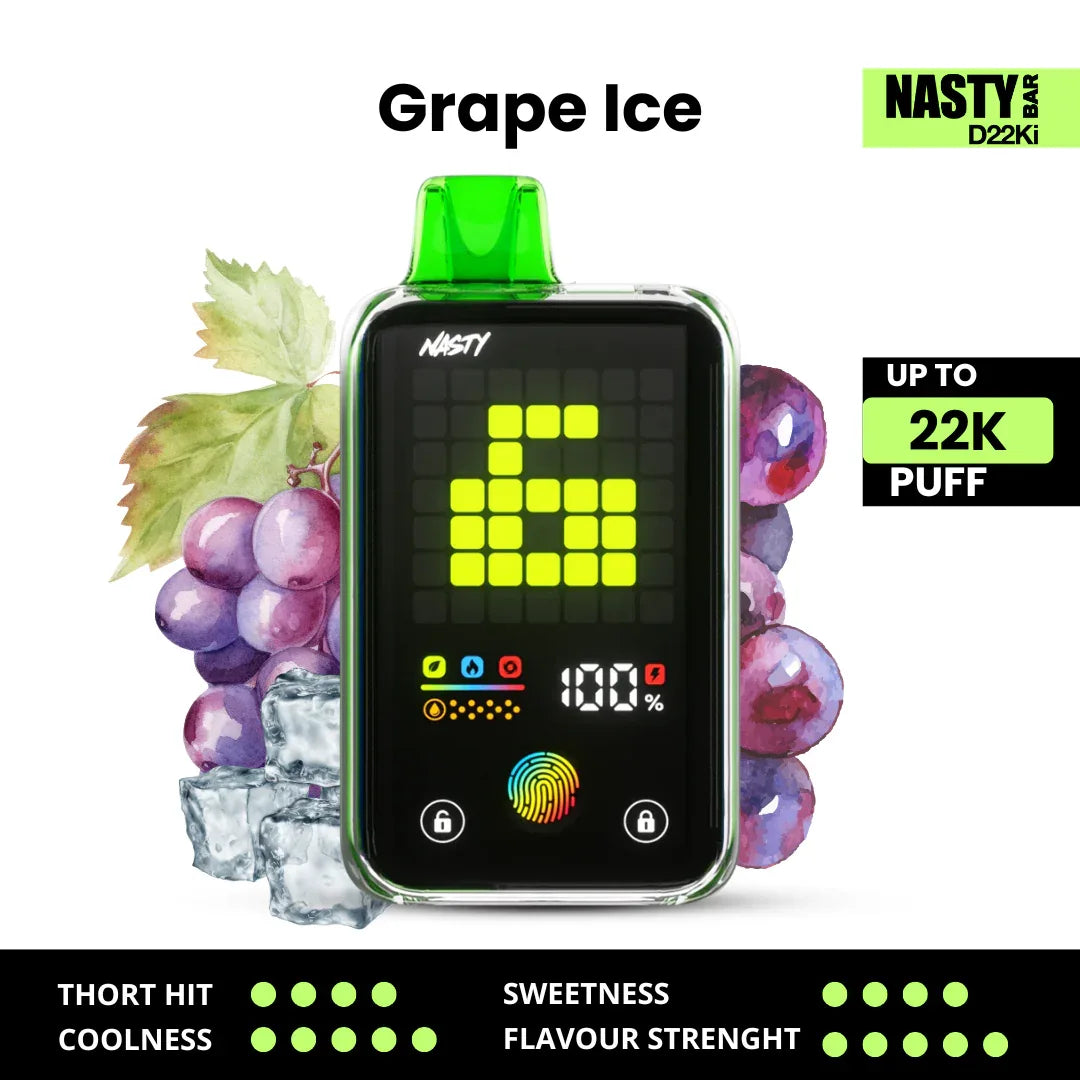 Nasty Bar D22Ki 22000 Puff Disposable Vape in Riyadh | Smart Screen - Vapewadi | Premium Disposable Vapes in Riyadh
