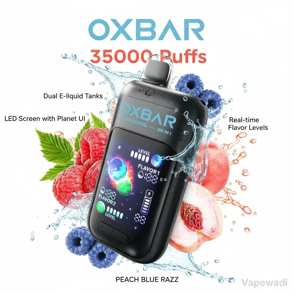 OXBAR Dual Blend 35,000 Puffs Disposable Vape - Peach Blue Razz