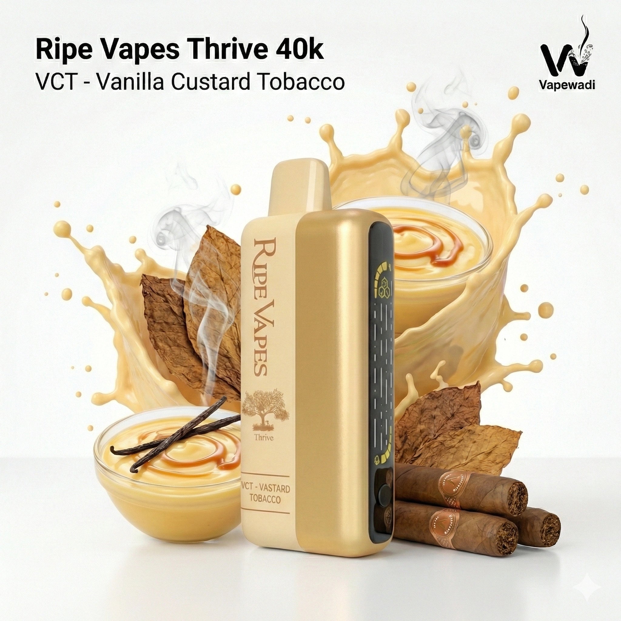 Ripe Vapes Thrive 40k VCT Vanilla Custard Tobacco - Same Day Delivery Riyadh
