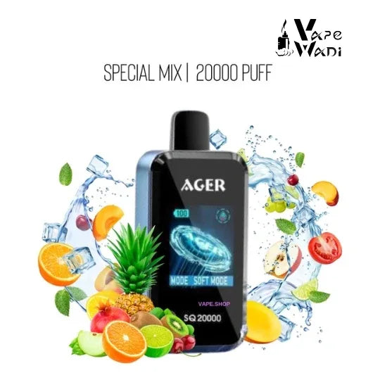 Ager SQ 20000 Puff Disposable Vape | 20mg & 50mg | Riyadh Delivery - Vapewadi | Premium Disposable Vapes in Riyadh