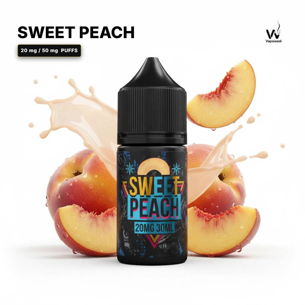 Sweet Peach Salt Nic E-Liquid 30ml – 20mg / 50mg | Riyadh