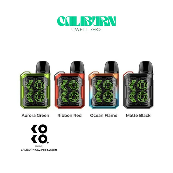 Uwell Caliburn GK2 Pod System – Dual-Coil Performance & 850mAh Battery | Riyadh - Riyadh Vape Shop