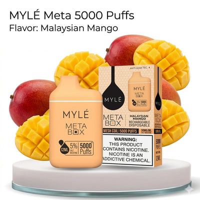 MYLÉ Meta Box 5000 Puffs – Malaysian Mango | Disposable Vape Riyadh