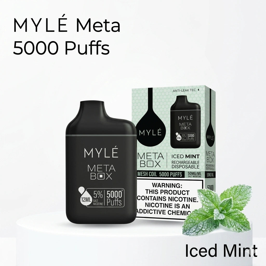 MYLÉ Meta Box 5000 Puffs – Iced Mint | Disposable Vape Riyadh