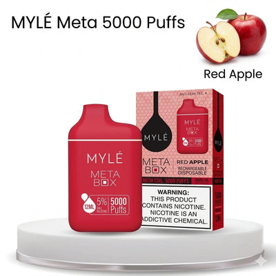 MYLÉ Meta Box 5000 Puffs – Red Apple | Disposable Vape Riyadh